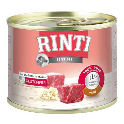 RINTI Sensible, 6 x 185 g Jagnięcina z ryżem
