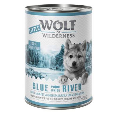 Korzystny pakiet Little Wolf of Wilderness Junior, 12 x 400 g 2 różne smaki