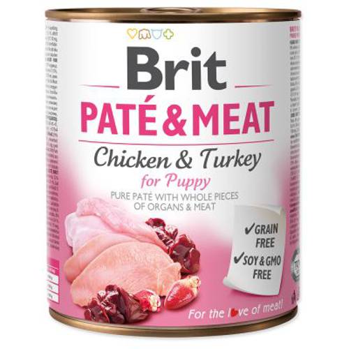 Brit Paté & Meat Puppy, 6 x 800 g Kurczak i indyk