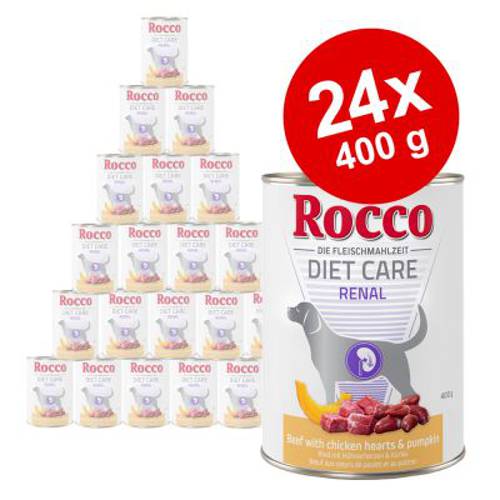 Rocco Diet Care Renal, wołowina z kurzymi sercami i dynią 6 x 400 g