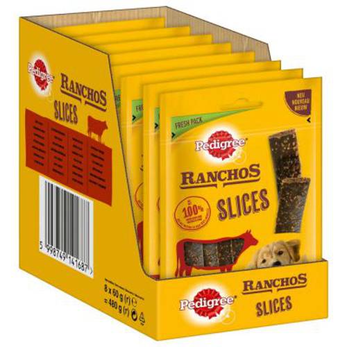 Pedigree Ranchos Slices, 60 g 8 x Wołowina