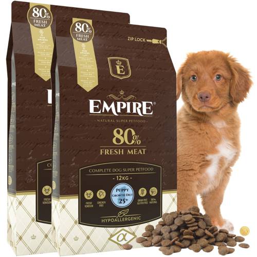 EMPIRE Hipoalergiczna Karma dla Szczeniaków i Juniorów Dużych Ras 24kg - PROMO PAKIET