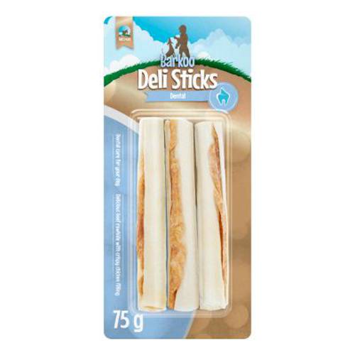 Barkoo Deli Sticks Dental pałeczki do żucia Ok. 12,7 cm, ⌀ 1,7 cm (6 x 75 g)