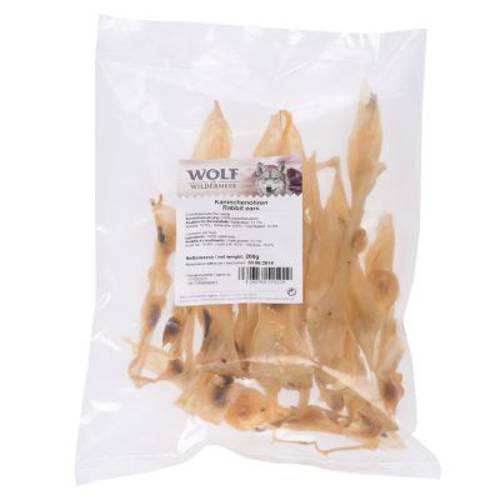 Wolf of Wilderness uszy królicze 200 g (ok. 18 szt.)