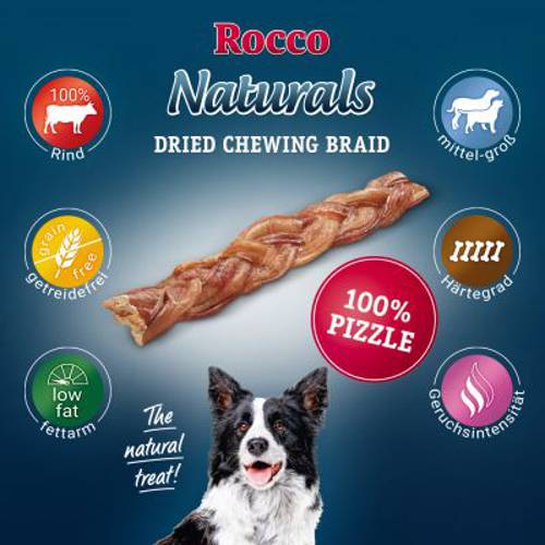 Rocco warkocz do żucia, z penisów wołowych 2 x 30 cm