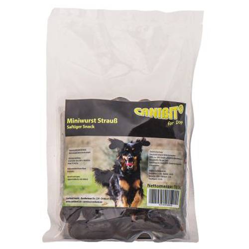Caniland mini kiełbaski ze strusiego mięsa (Canibit) 100 g