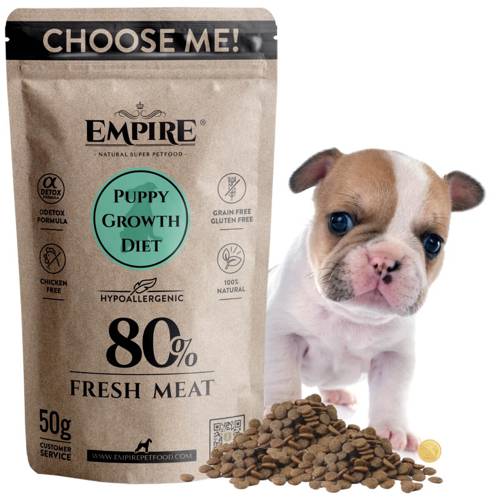 Empire Petfood Karma dla Szczeniaków i Juniorów Małych Ras 50g NA PRÓBĘ