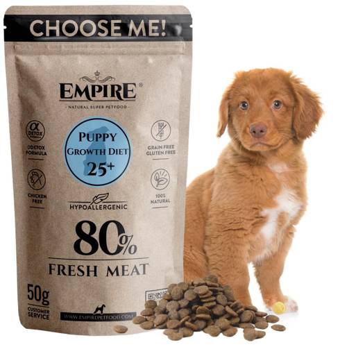EMPIRE Hipoalergiczna Karma dla Szczeniaków i Juniorów Dużych Ras 50g NA PRÓBĘ