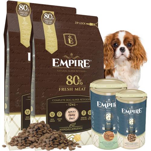 EMPIRE Hipoalergiczna Karma Dla Dorosłych Psów Małych Ras 24kg + 2 PRZYSMAKI GRATIS!