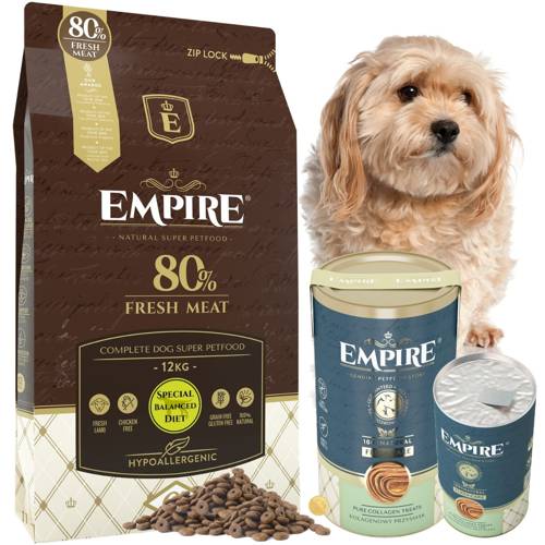 EMPIRE Hipoalergiczna Karma dla | Seniory | Psy po Kastracji | Psy z Nadwagą | 12kg | + KOLAGENOWY SUPLEMENT