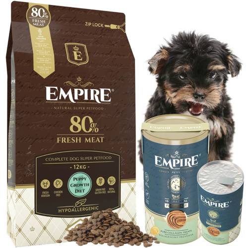 EMPIRE Hipoalergiczna Karma dla Szczeniaków i Juniorów YORKA 12kg + SUPLEMENT KOLAGENOWY