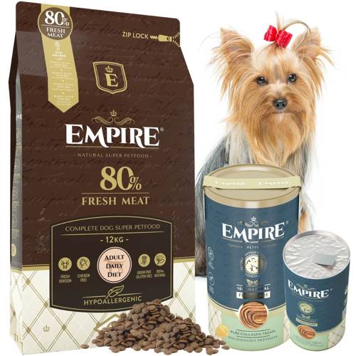 EMPIRE Hipoalergiczna Karma dla Dorosłych YORKÓW 12kg + SUPLEMENT KOLAGENOWY