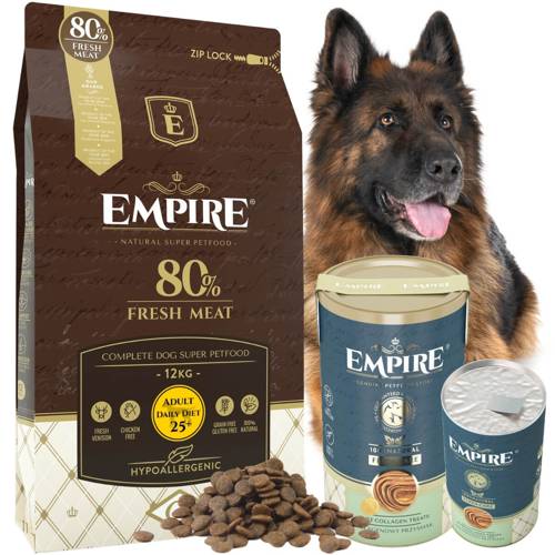 EMPIRE Hipoalergiczna Karma dla Dorosłych OWCZARKÓW 12kg + SUPLEMENT KOLAGENOWY