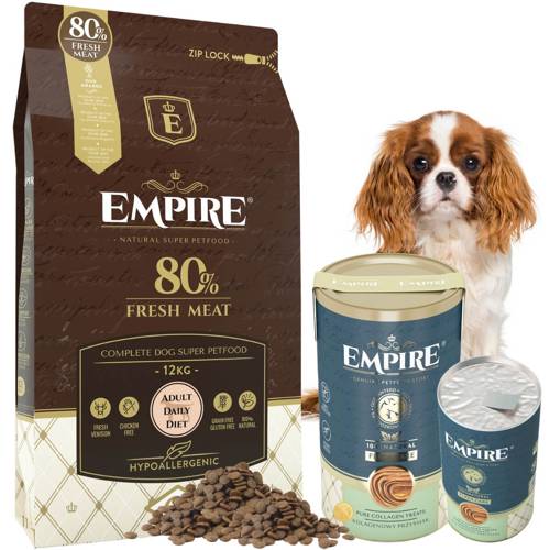 EMPIRE Hipoalergiczna Karma dla Dorosłych Psów Małych Ras 12kg + SUPLEMENT KOLAGENOWY