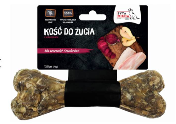 Kość do żucia dla szczeniąt i seniorów 13,5 cm Syta Micha