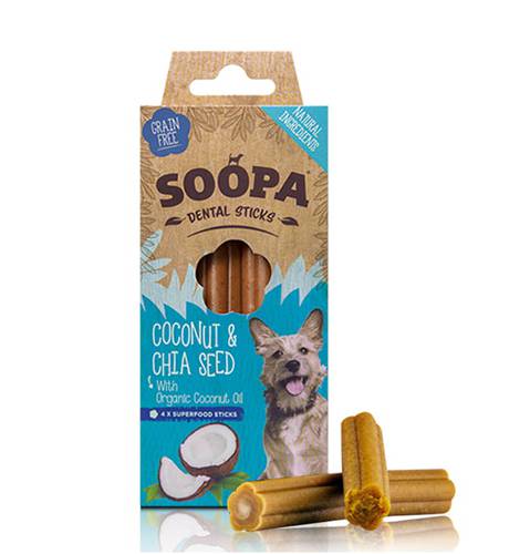 SOOPA Dental Stick Kokos i Nasiona Chia (100g)