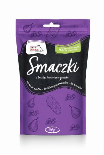 Smaczki z kaczką, żurawiną i gruszką, 120g