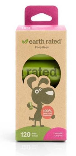 Woreczki na kupy lawendowe 8 rolek