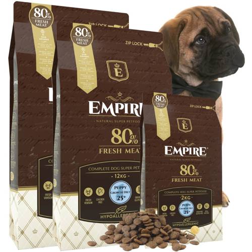 EMPIRE Hipoalergiczna Karma Dla Szczeniaków i Juniorów Ras Średnich i Dużych 24kg + 2kg GRATIS!