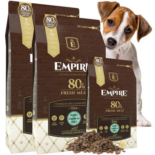 EMPIRE Hipoalergiczna Karma Dla Szczeniaków i Juniorów Małych Ras 24kg + 2kg GRATIS!