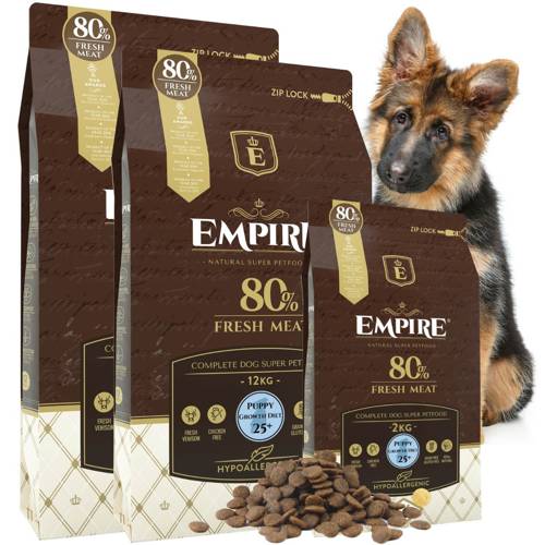 EMPIRE Hipoalergiczna Karma Dla Szczeniaków i Juniorów Owczarka Niemieckiego 24kg + 2kg GRATIS!