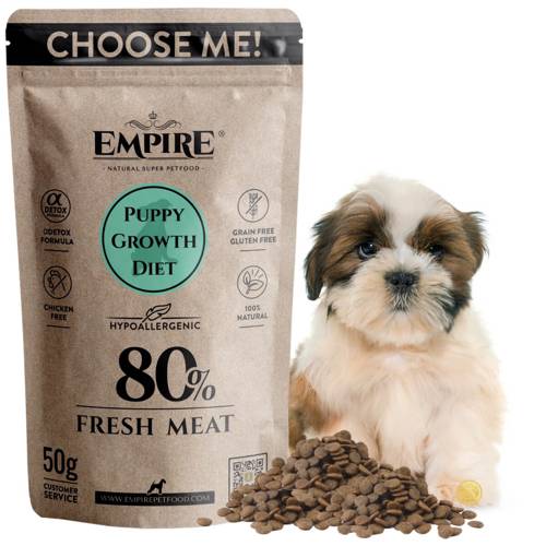 EMPIRE Hipoalergiczna Karma Dla Szczeniaków i Juniorów Shih Tzu 50g NA PRÓBĘ