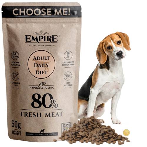 EMPIRE Hipoalergiczna Karma dla Dorosłych Beagle 50g NA PRÓBĘ