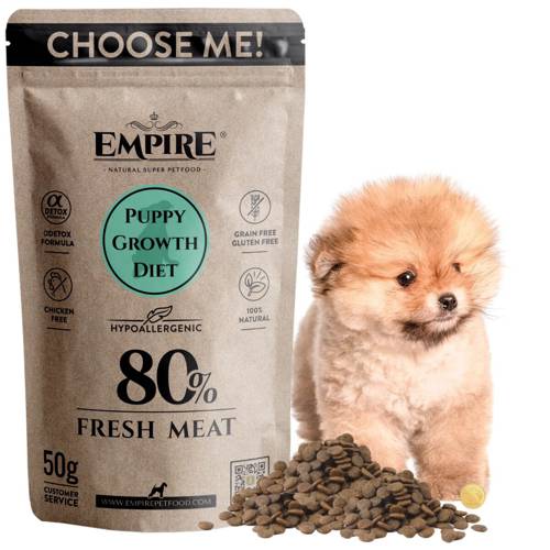 EMPIRE Hipoalergiczna Karma Dla Szczeniaków i Juniorów Pomeranian 50g NA PRÓBĘ