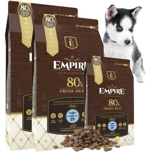 EMPIRE Hipoalergiczna Karma dla Szczeniaka i Juniora Siberian Husky 24kg + 2kg GRATIS!