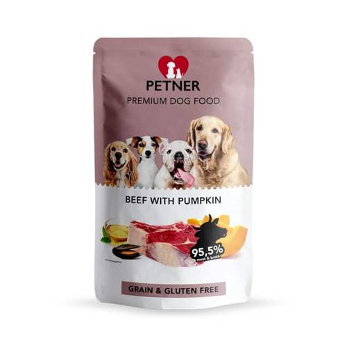 Petner Premium Dog Food beef with pumpkin 500g