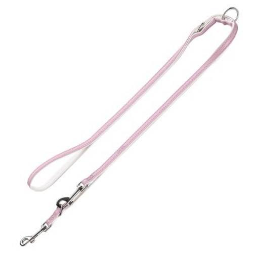 HUNTER Smycz regulowana Modern Art, jasnoróżowo-biała Dł. x szer.: 200 cm x 11 mm