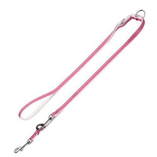 HUNTER Smycz regulowana  Modern Art, różowo-biała Dł. x szer.: 200 cm x 11 mm