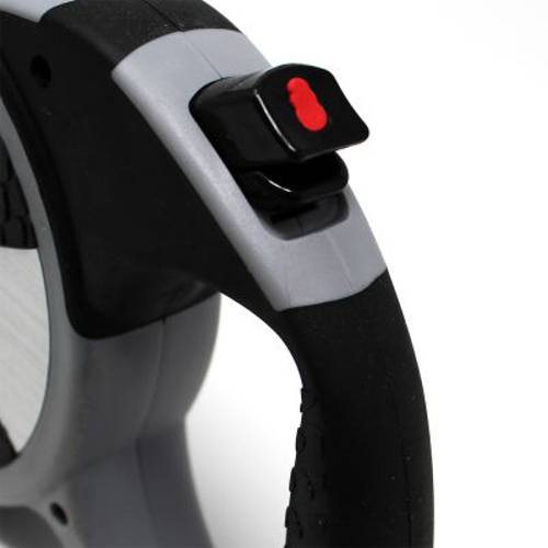 KONG Explore smycz automatyczna, szara L: ok. 50 kg, dł. ok. 7,5 m