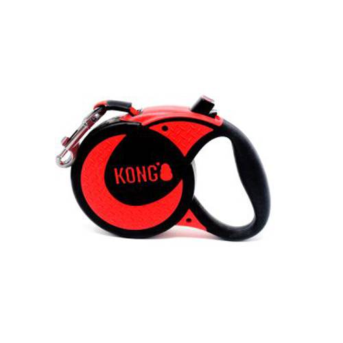 KONG Ultimate smycz automatyczna, czerwona XL: do ok. 70 kg, dł. ok. 5 m