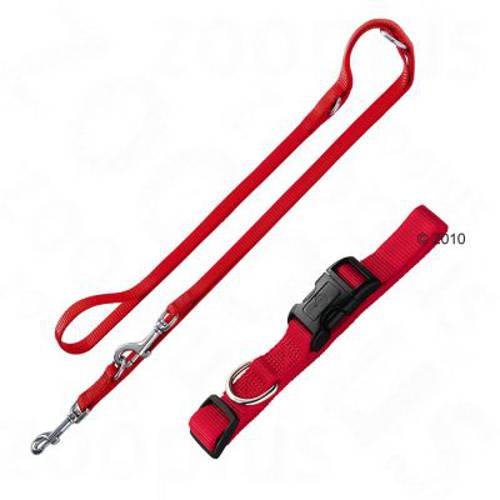 Komplet Hunter Ecco Sport czerwony obroża + smycz Obwód szyi: 35-53 cm + smycz, 200 cm