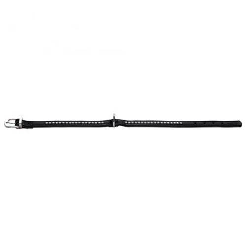 HUNTER Obroża Modern Art Luxus, czarna Roz. 27, Obwód szyi: 20-24 cm, szer.: 14 mm