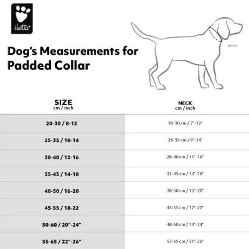 Hurtta wyściełana obroża, niebieska Rozmiar 45-55: obwód szyi: 43-55 cm, szer.: 35 mm