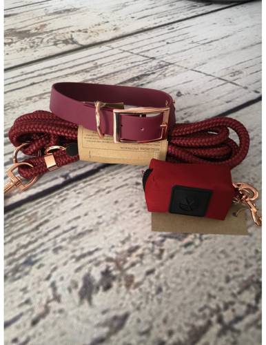 Obroża dla psa z Biothane Gorący Bordo S