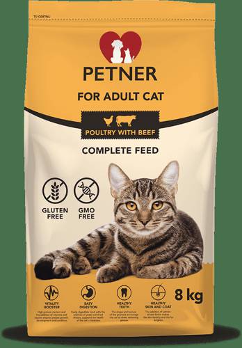 Petner adult cat chicken with beef 8kg