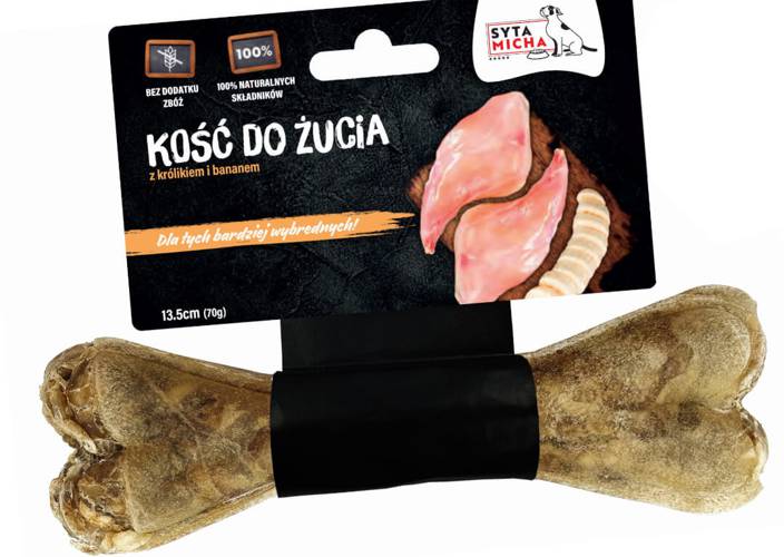 Kość do żucia dla wybrednych psów 13,5 cm Syta Micha