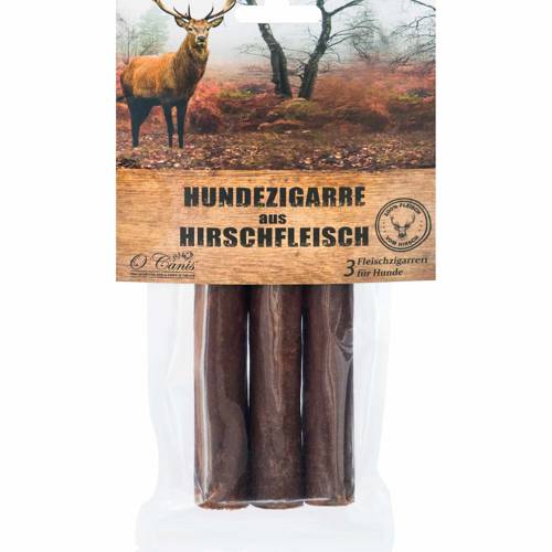 O'Canis Oryginalne cygara z jelenia - 3szt. przysmak dla psa 73g