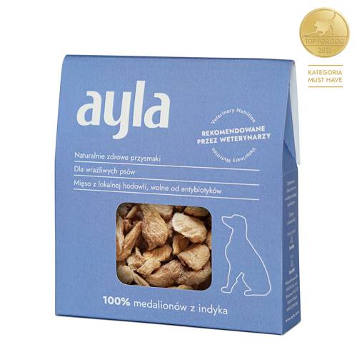 Przysmaki dla psa Ayla | Medaliony z indyka | Liofilizowany