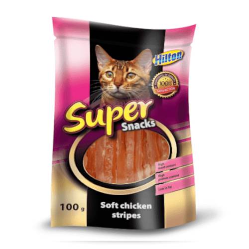 Hilton miękkie paski z kurczaka 100g przysmak dla kota