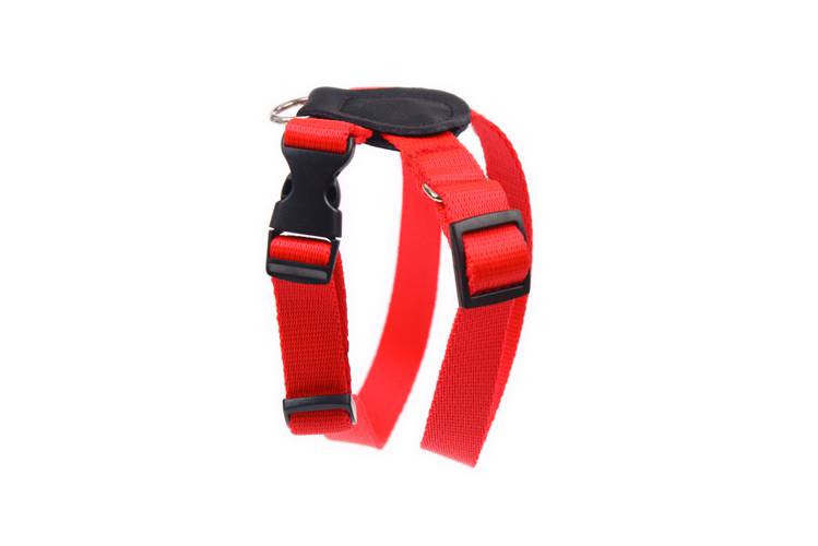 Szelki ze skórą -  Czerwone 0769 15MM 26-40CM