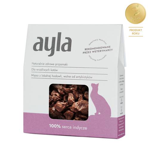 Przysmaki dla kota Ayla | Serca indycze | Liofilizowane
