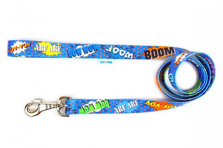 Smycz Prosta - Graffiti Niebieskie 0675 20MM 130CM