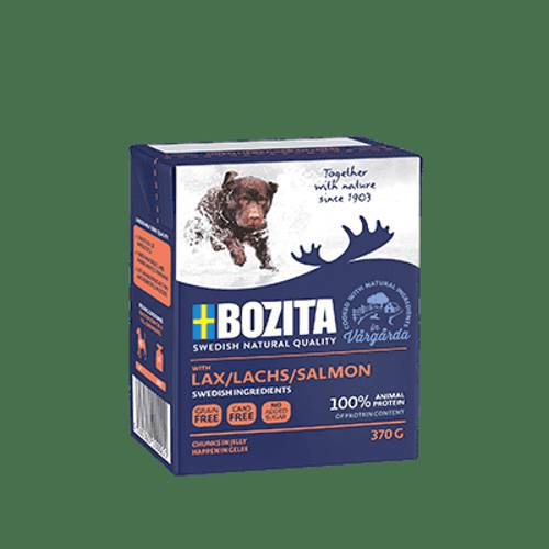 BOZITA Mięsne kawałki z łososiem w galaretce dla psa Tetra Recart 370g