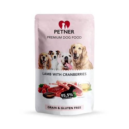 Petner Premium Dog Food lamb with cranberries 500g