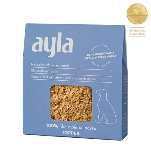 Przysmaki dla psa Ayla | Filet z piersi indyka – topper | Liofilizowany