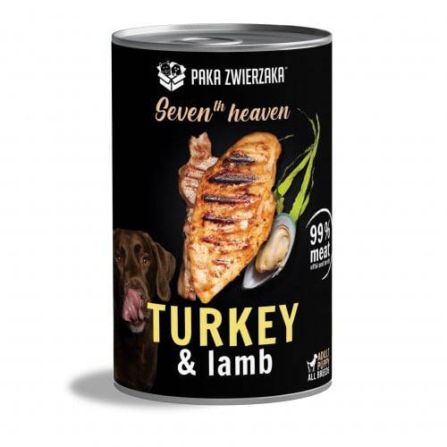 PAKA ZWIERZAKA Turkey & Lamb (Indyk z jagnięciną) karma mokra SUPERPREMIUM dla psów w każdym wieku 400g